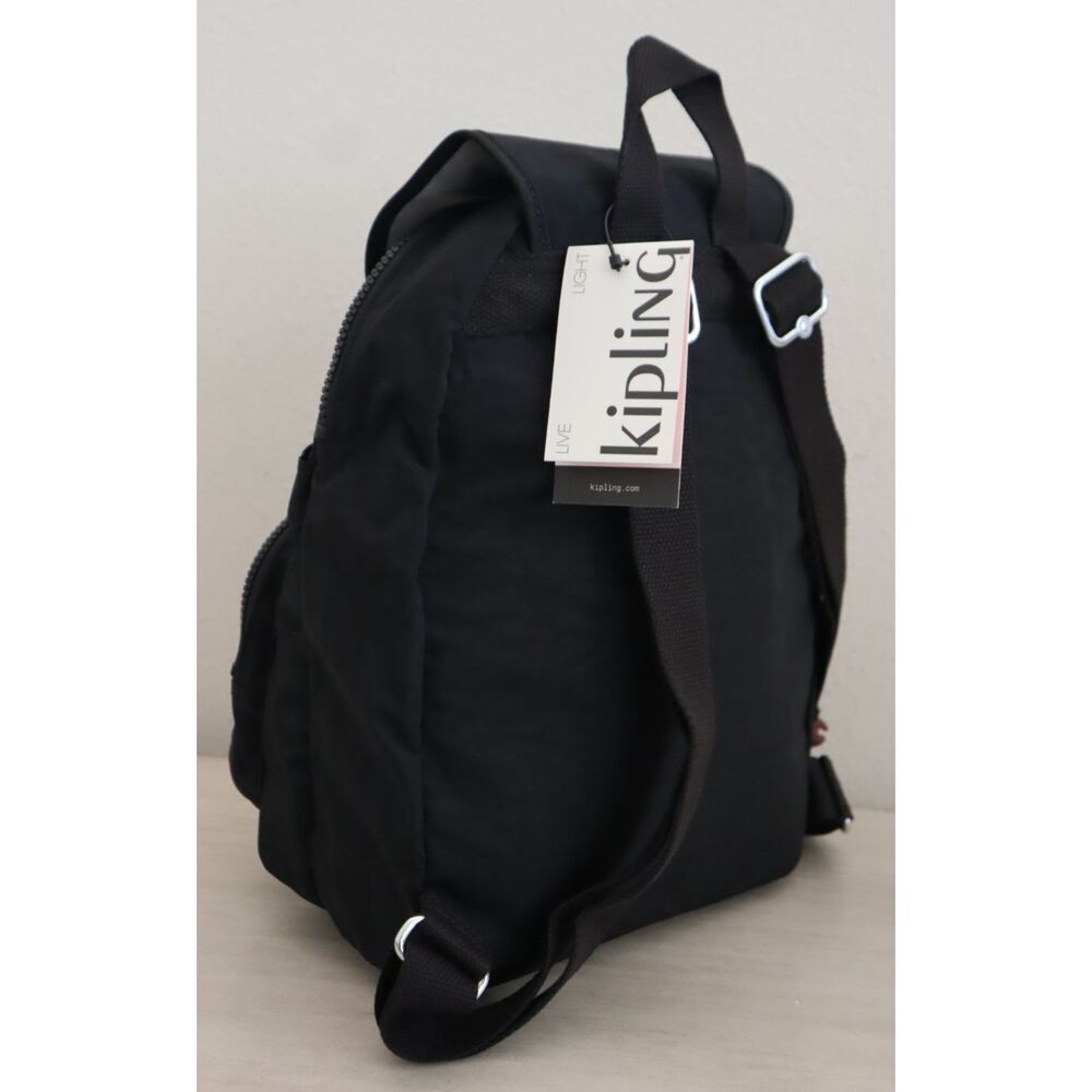 Kipling KI9450-ODH Women's O/S Black Tonal Queenie Backpack - Picture 2 of 9